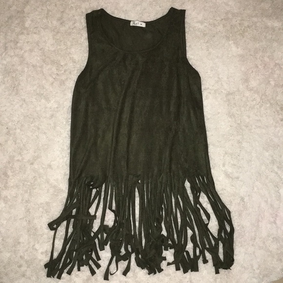 Green fringe shirt - Picture 1 of 2